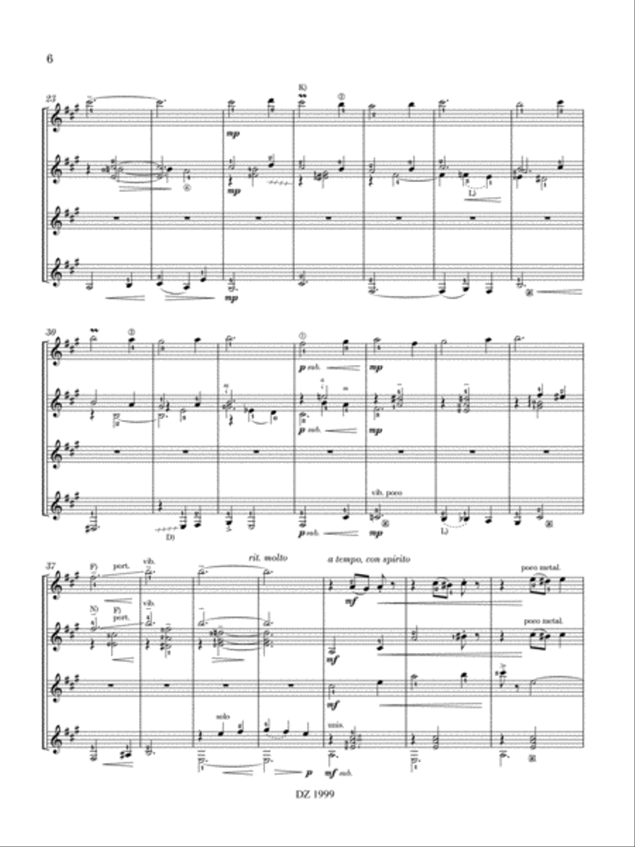 Les 100 de Roland Dyens - Let me call you Sweetheart Guitar Ensemble scores gallery preview page 6