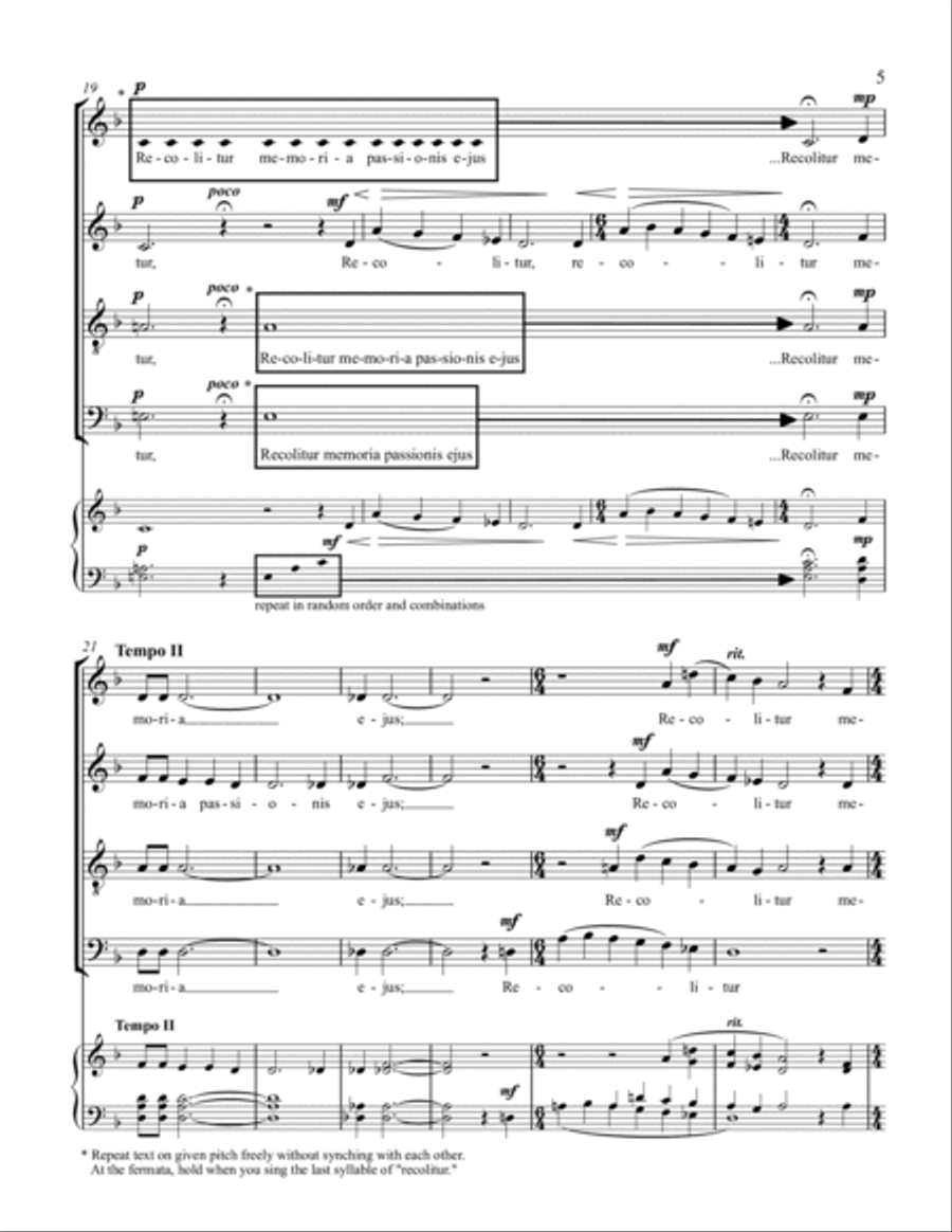 O Sacrum Convivium 4-Part scores gallery preview page 5