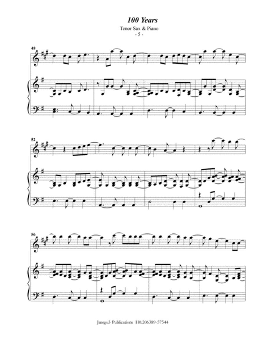 100 Years Tenor Saxophone scores gallery preview page 5
