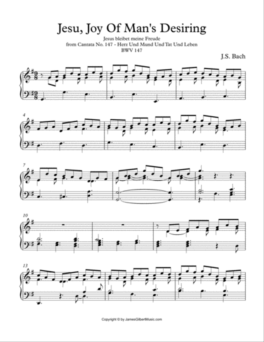 Jesu, Joy Of Man's Desiring Piano Method scores gallery preview page 1