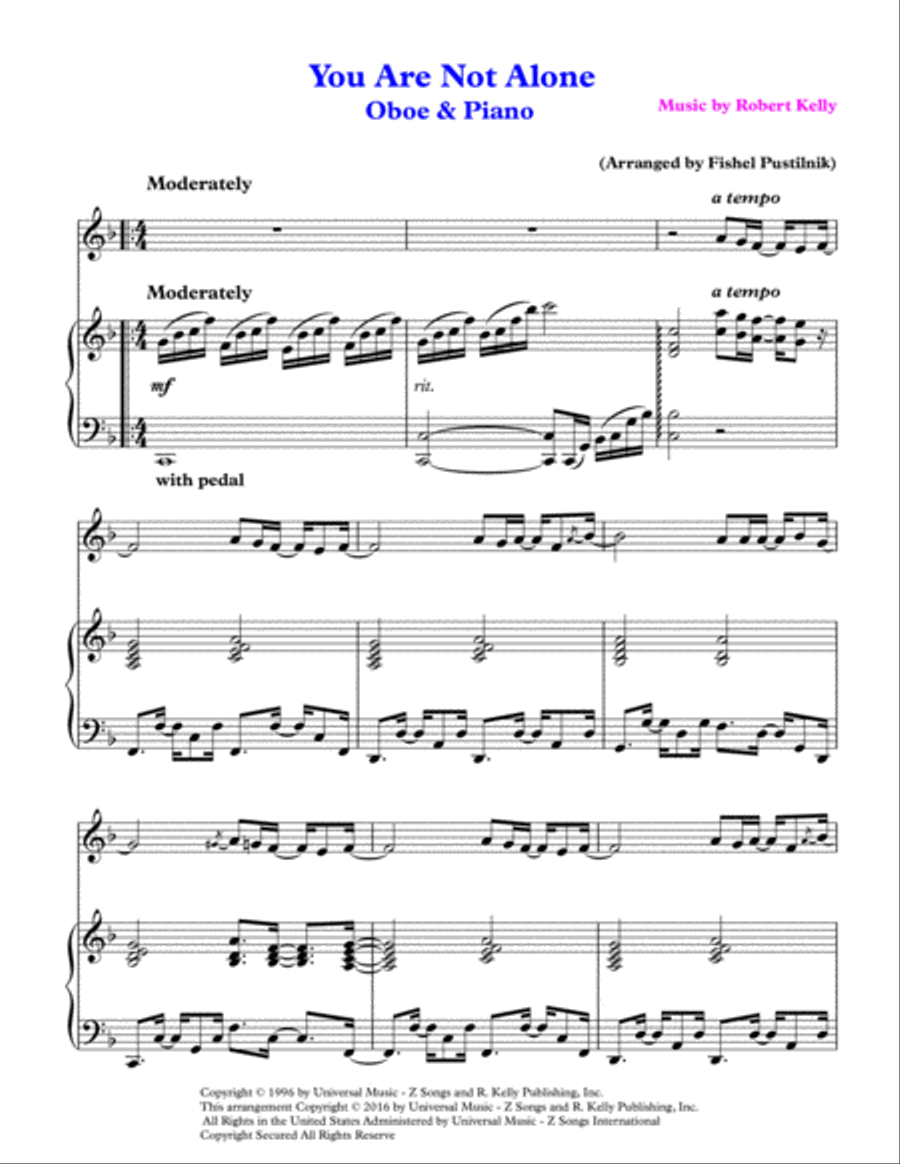 You Are Not Alone Piano scores gallery preview page 2