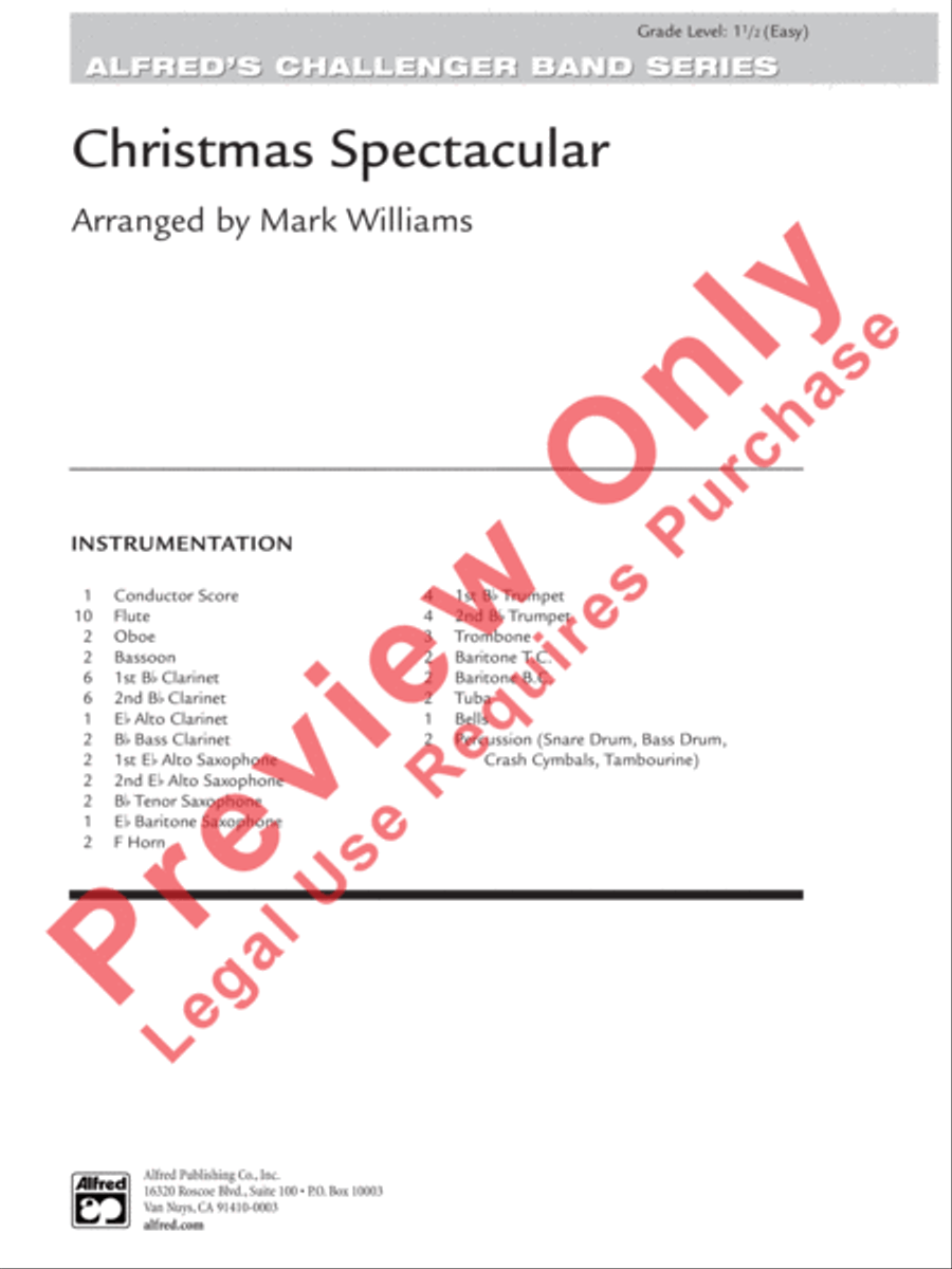Christmas Spectacular Christmas Spectacular Concert Band scores gallery preview page 2