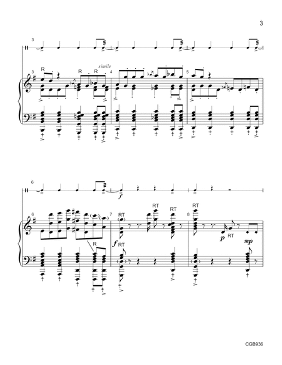 Blue Tango Handbell Choir scores gallery preview page 3