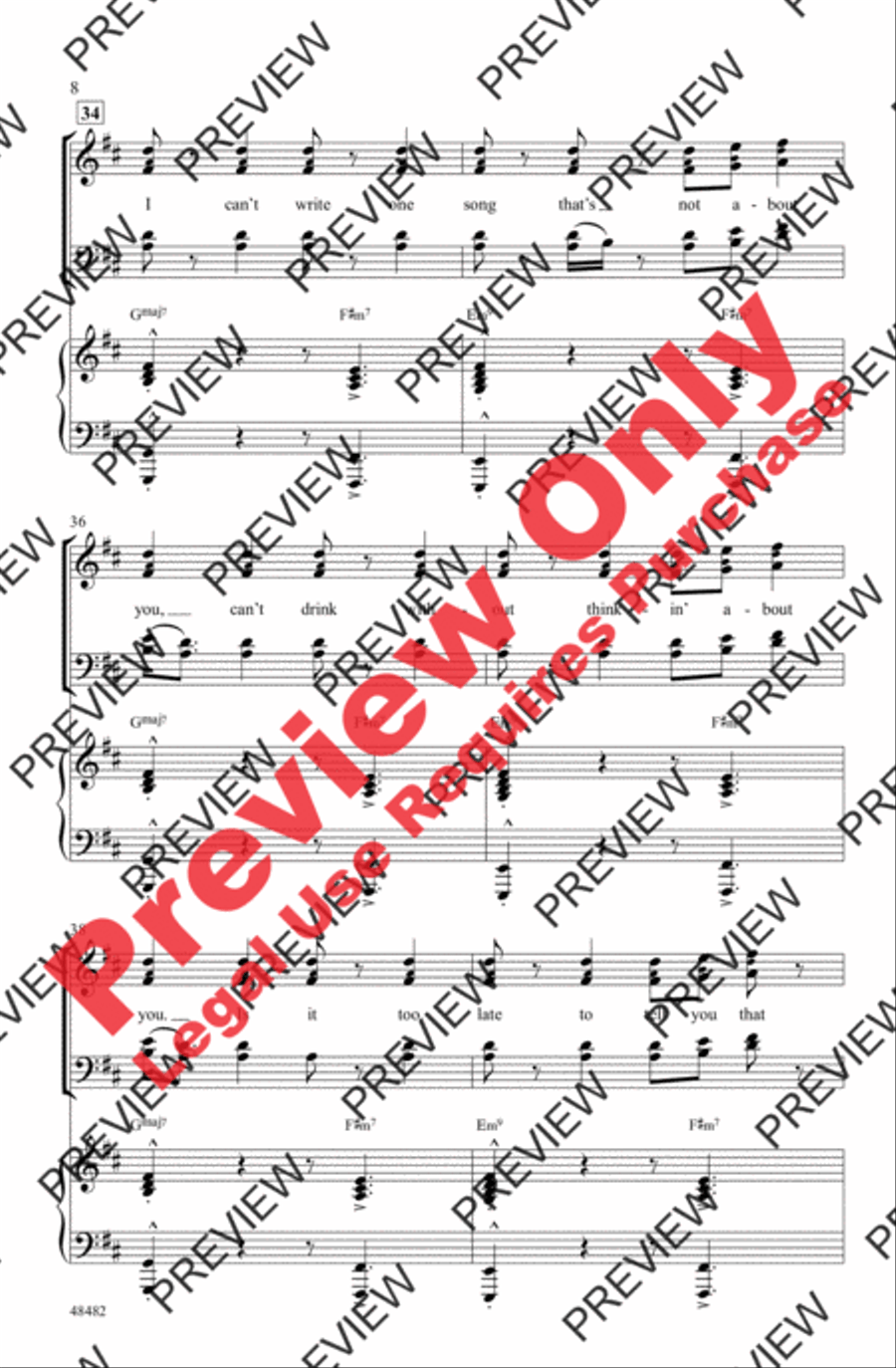 If I Can't Have You 4-Part scores gallery preview page 8