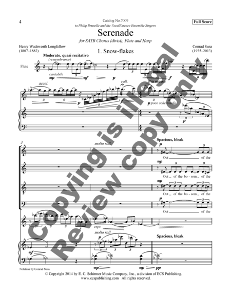 Serenade (Full/Choral Score)