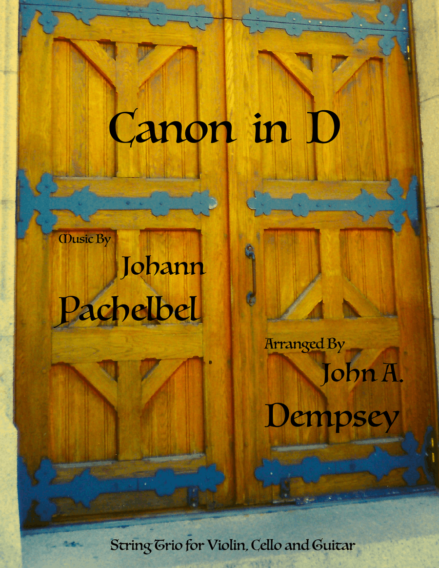 Canon in D (in C major): Trio for Violin, Cello and Guitar Small Ensemble scores gallery preview page 1