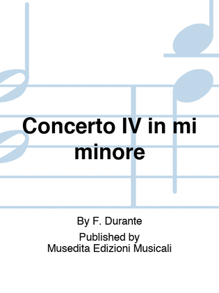 Concerto IV in e minor