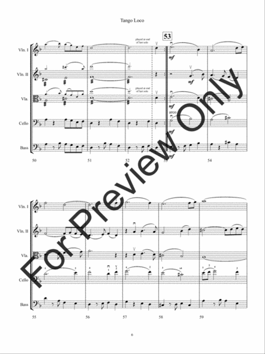 Tango Loco String Orchestra scores gallery preview page 9