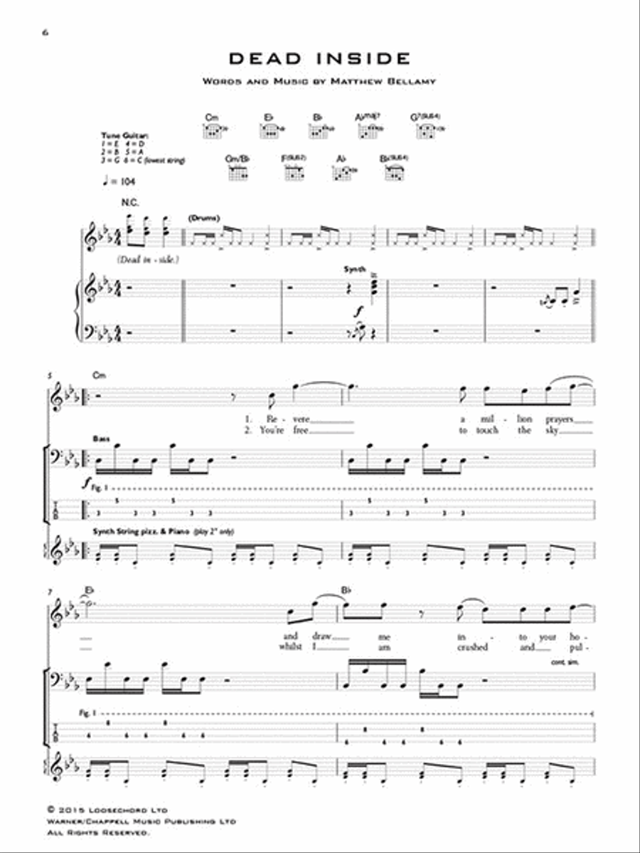 Muse - Drones Electric Guitar scores gallery preview page 3