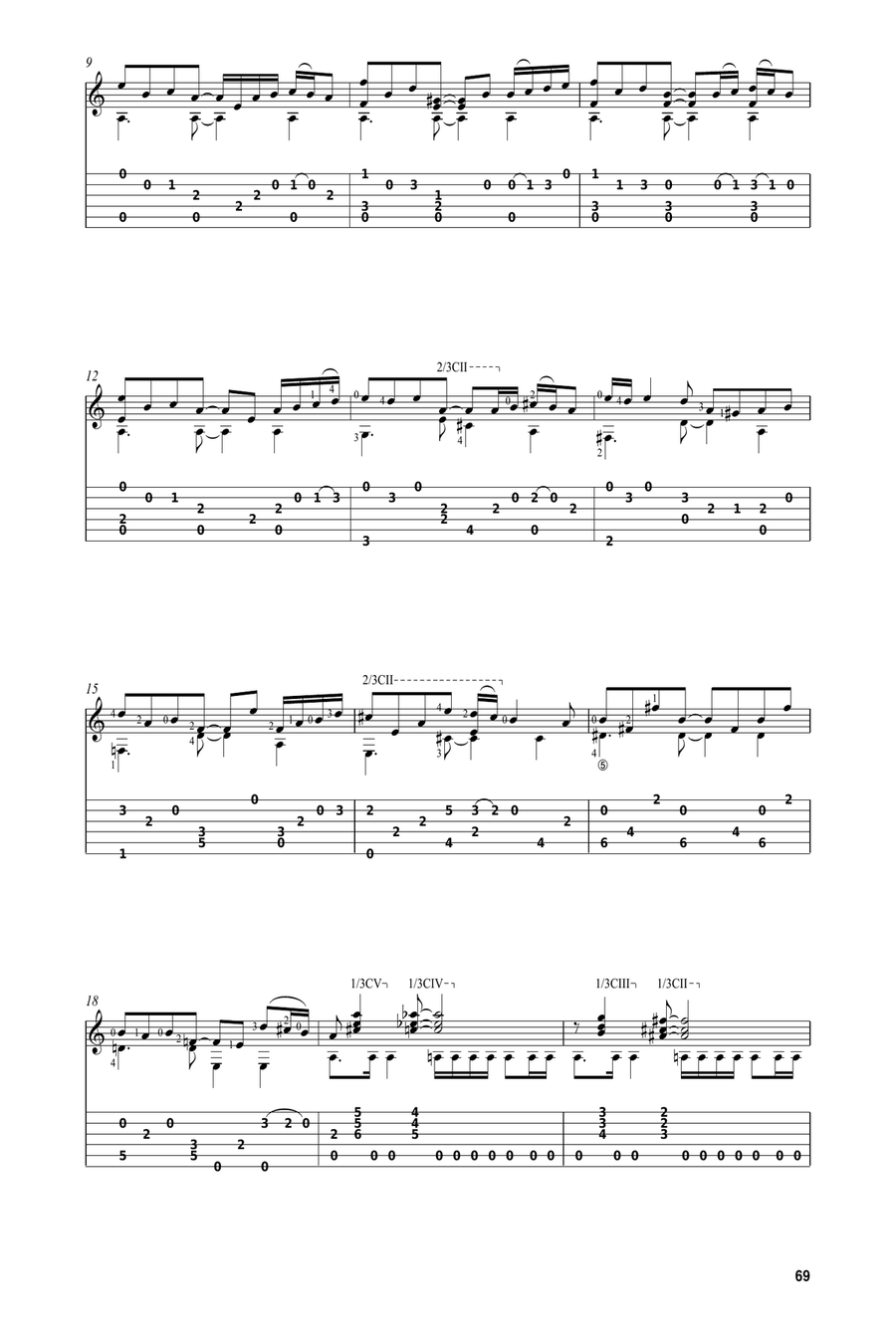 Zita (arr. Celil Refik Kaya) Acoustic Guitar scores gallery preview page 2