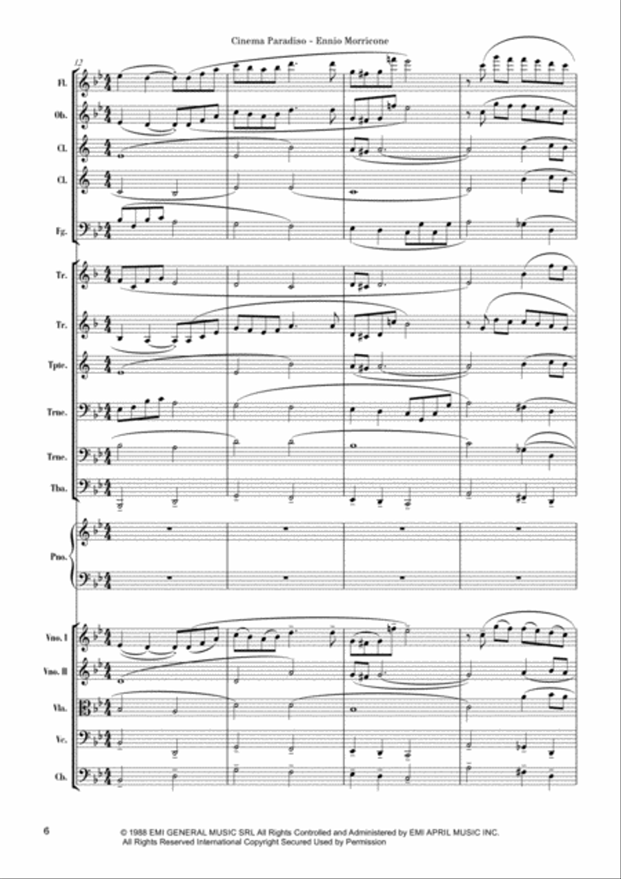 Cinema Paradiso Cinema Paradiso Full Orchestra scores gallery preview page 6