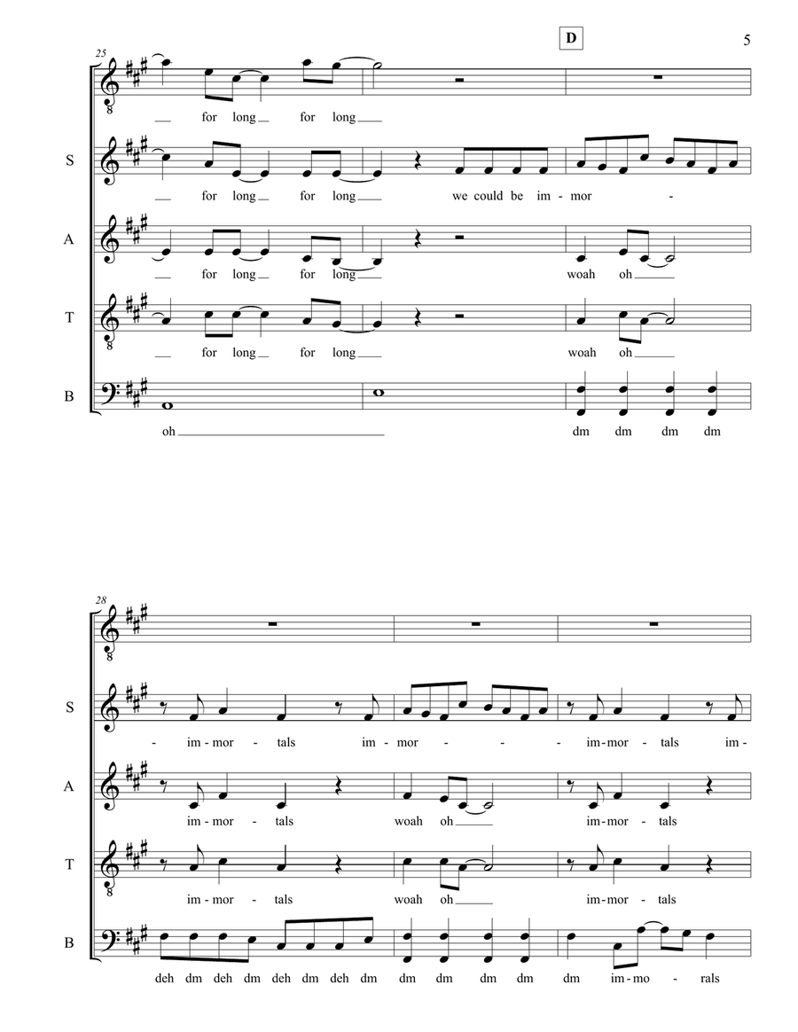 Immortals Immortals Divisi scores gallery preview page 5