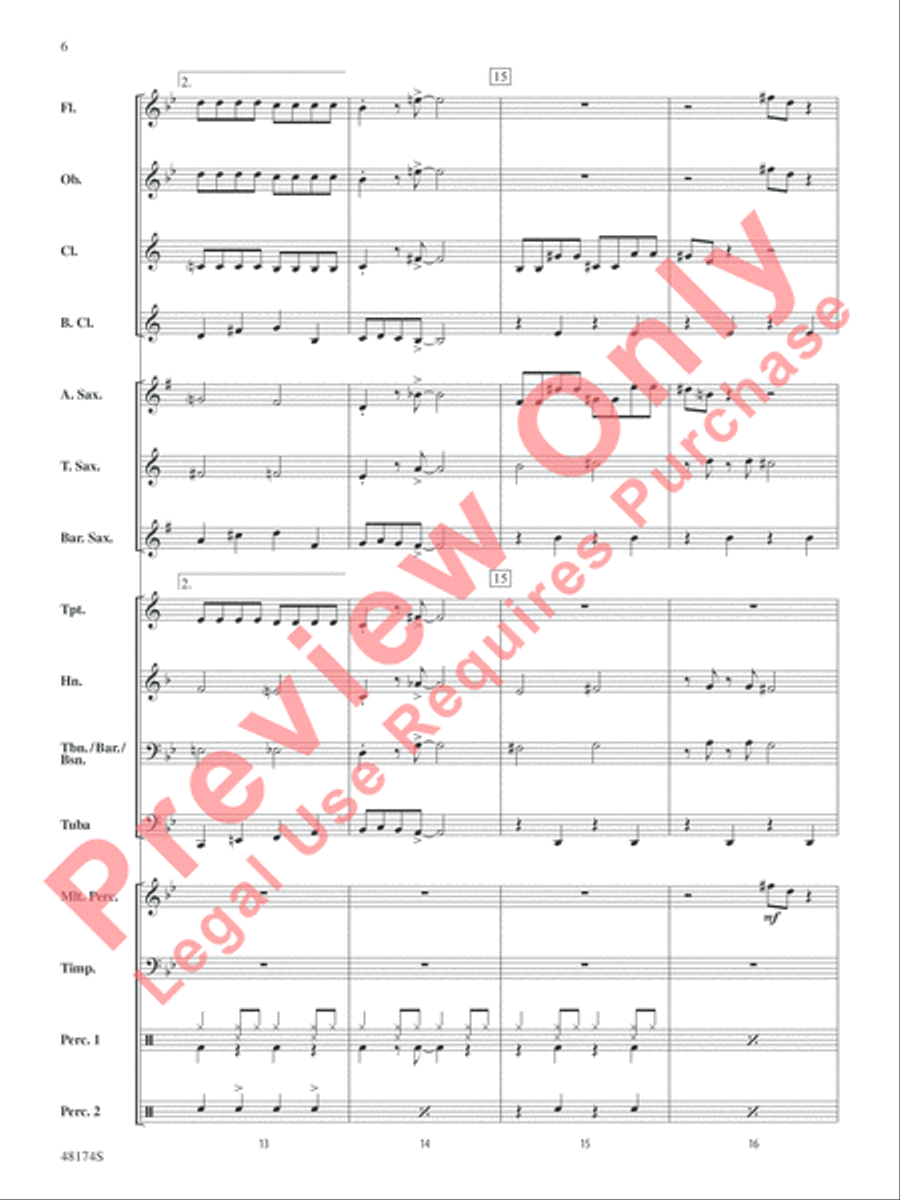 Swingin' Wonderland Concert Band scores gallery preview page 7