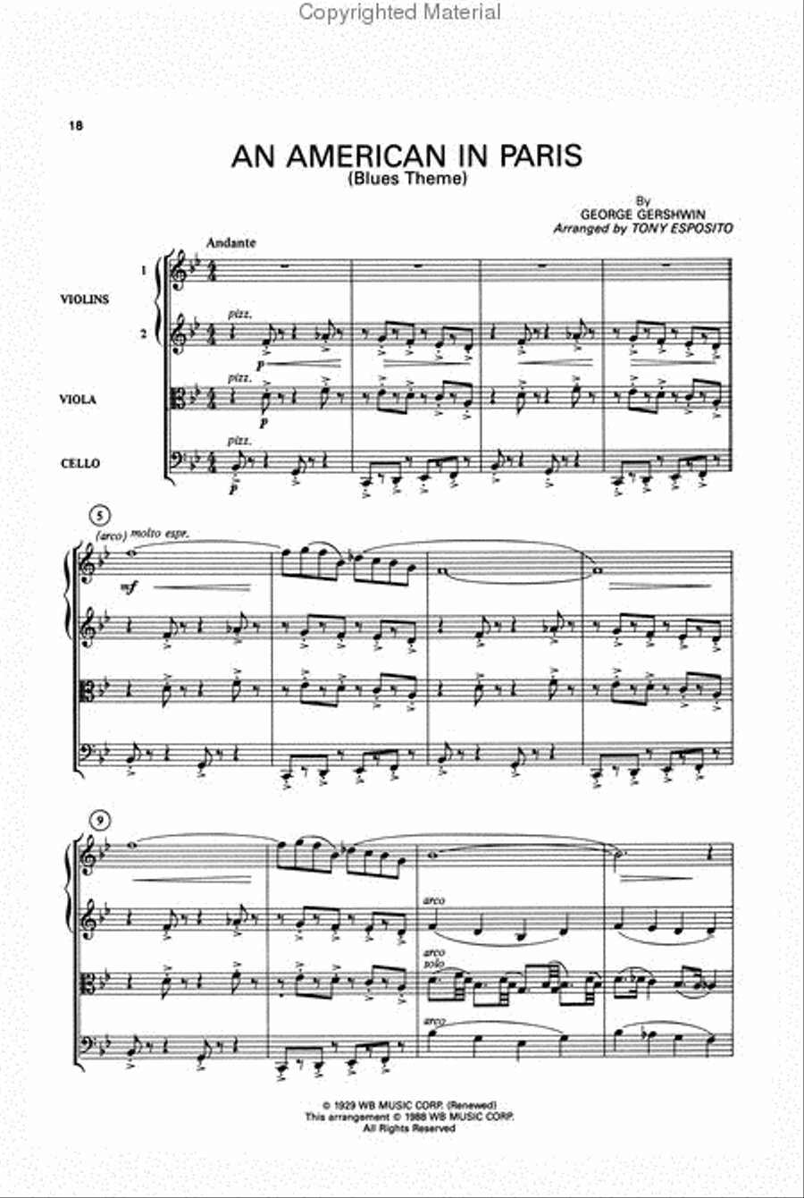 Classical Gershwin String Quartet scores gallery preview page 4