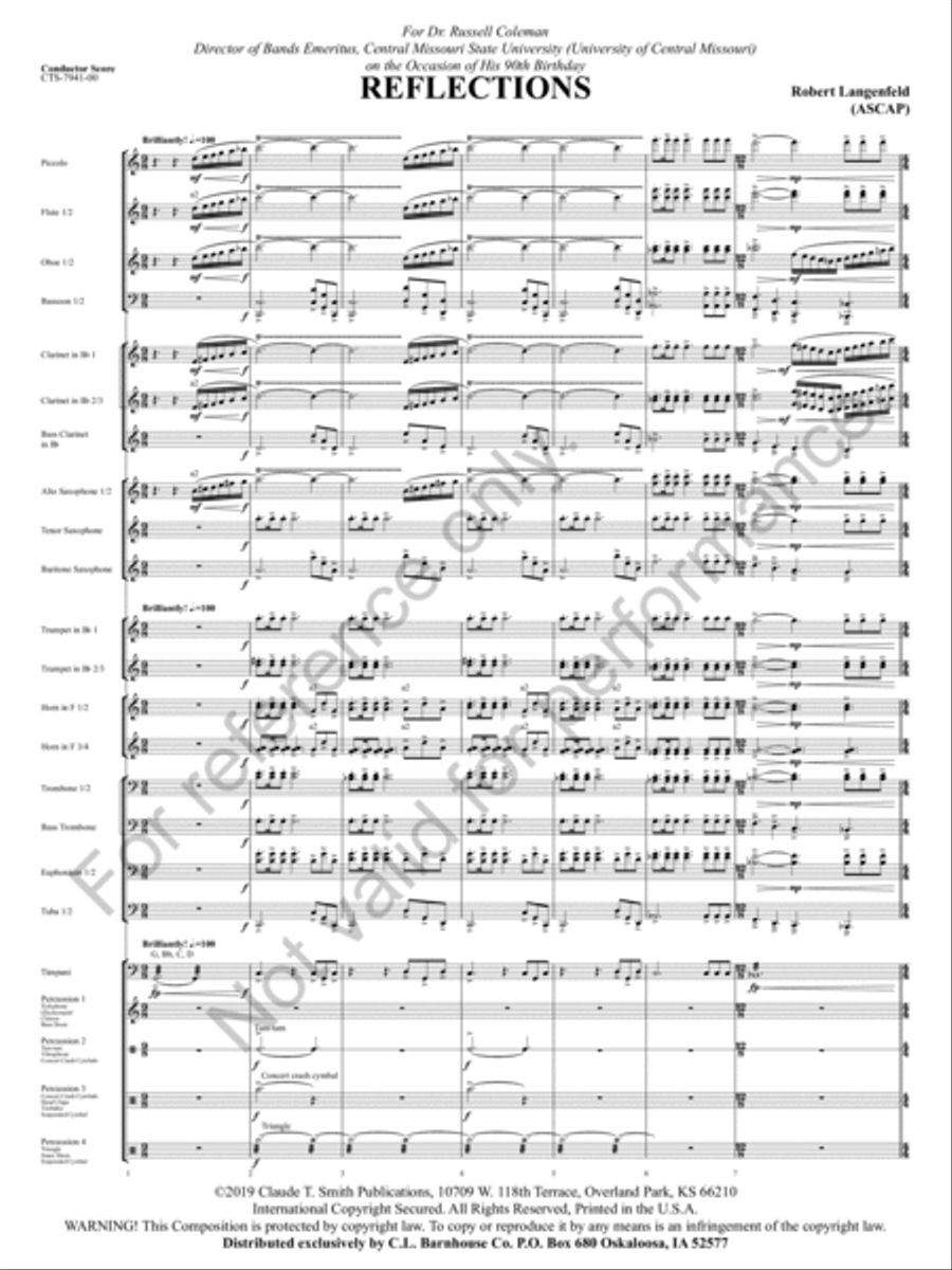 Reflections Reflections Concert Band scores gallery preview page 4