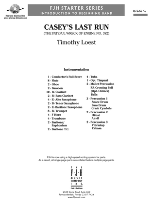 Casey's Last Run: Score
