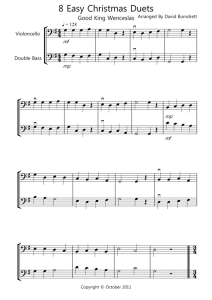 8 Christmas Duets for Cello And Double Bass image number null