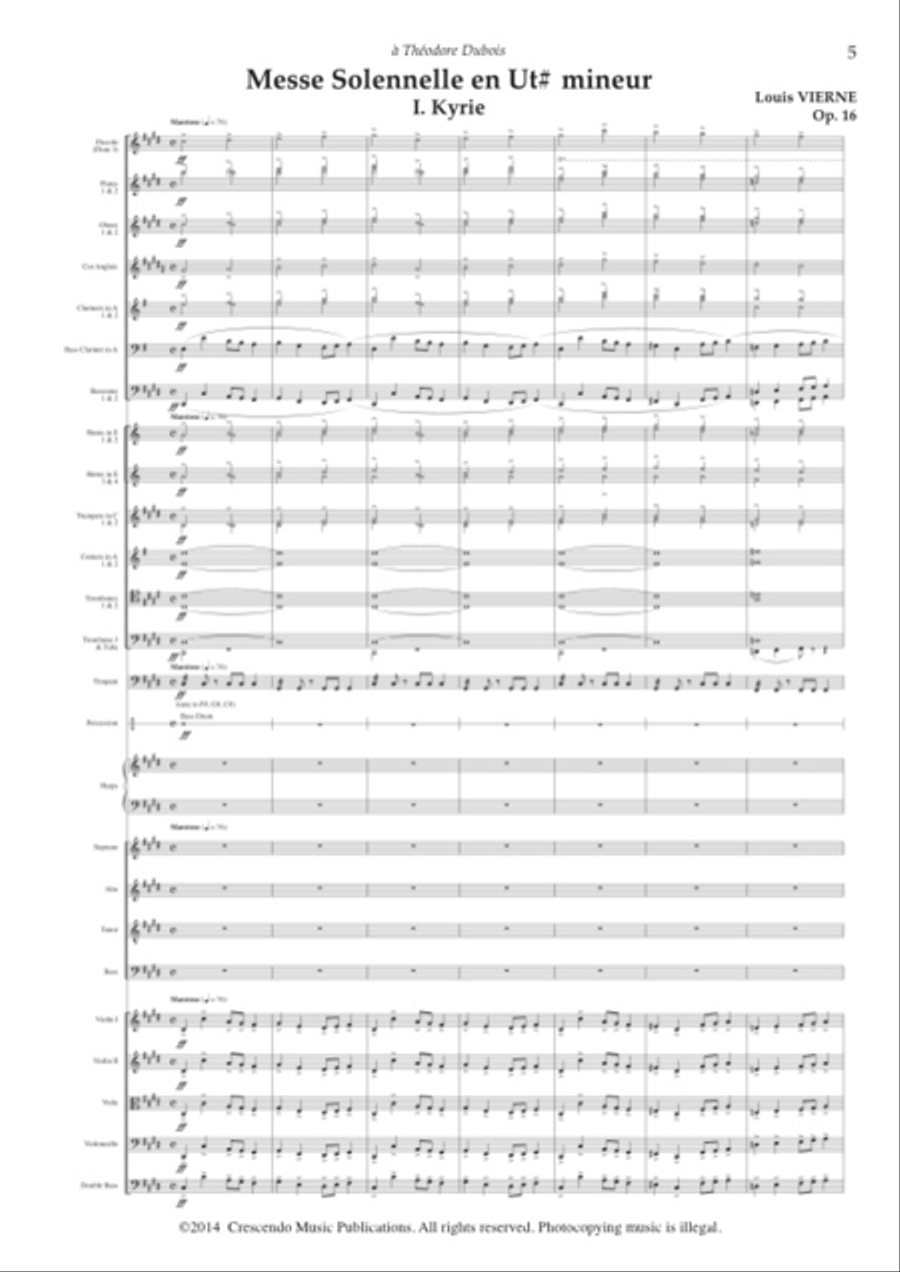 Messe Solennelle en Ut# mineur, Op. 16 Messe Solennelle en Ut# mineur, Op. 16 4-Part scores gallery preview page 2