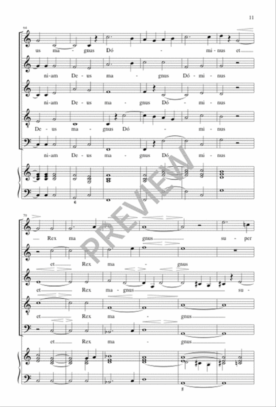 Venite exultemus Domino SSATB scores gallery preview page 11