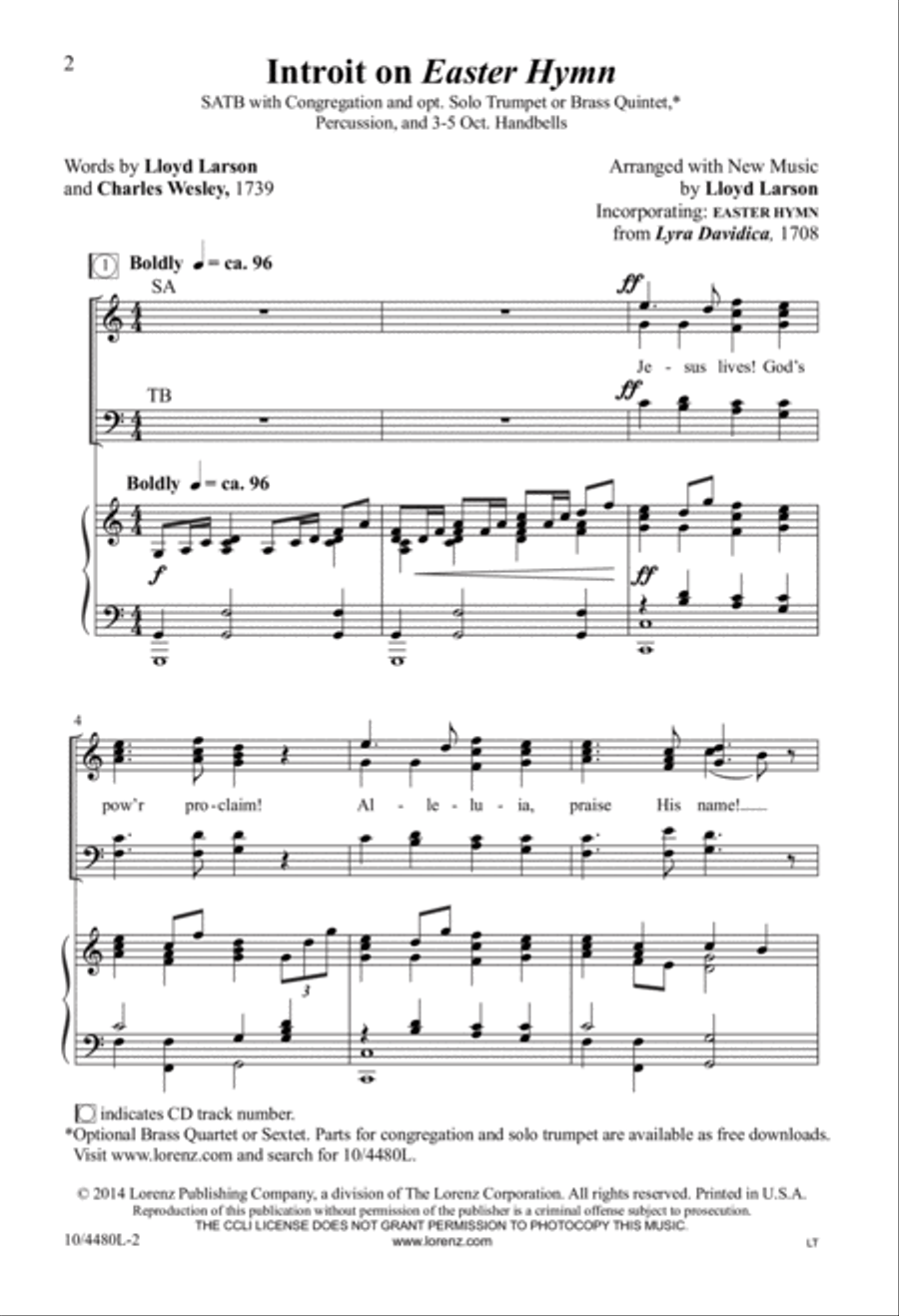 Introit on Easter Hymn 4-Part scores gallery preview page 2