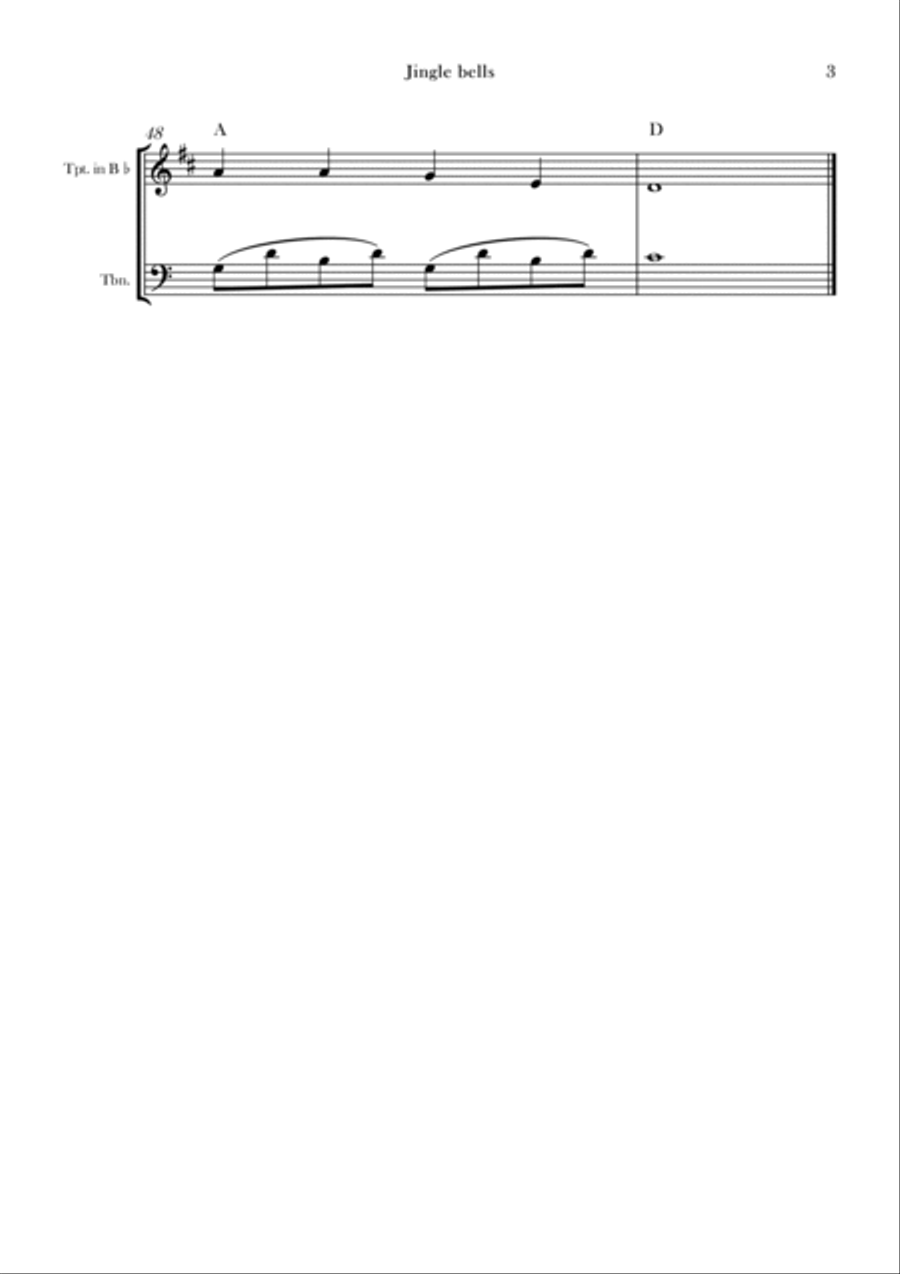 Jingle bells Brass Duet scores gallery preview page 3
