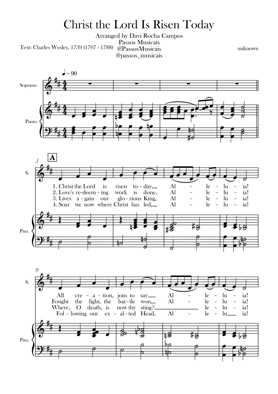 Christ the Lord is Rises today Chamber Music scores gallery preview page 1