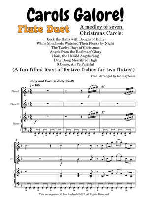 Book cover for Carols Galore! (a medley of Christmas carols)