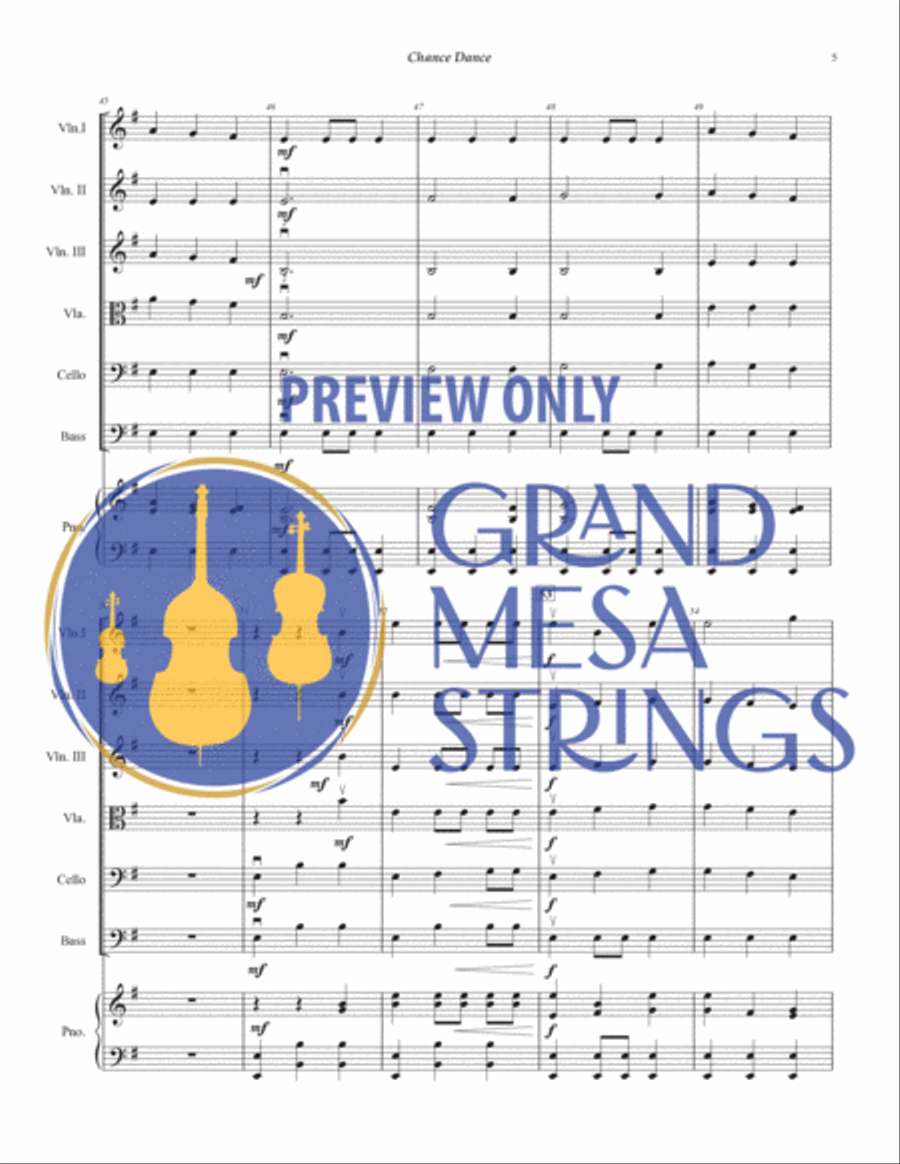 Chance Dance String Orchestra scores gallery preview page 6