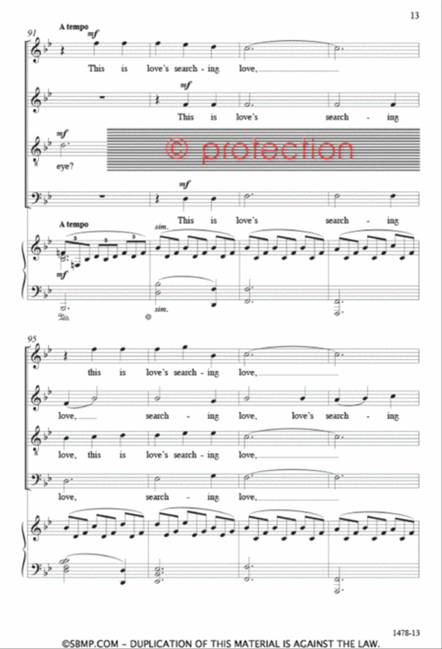 Searching Love - SATB Octavo 4-Part scores gallery preview page 12