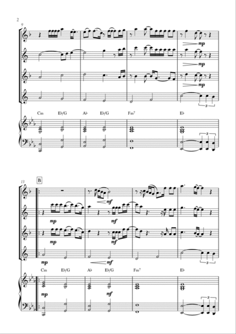 When We Were Young Tenor Saxophone scores gallery preview page 2