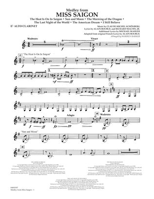 Medley from Miss Saigon (arr. Warren Barker) - Eb Alto Clarinet