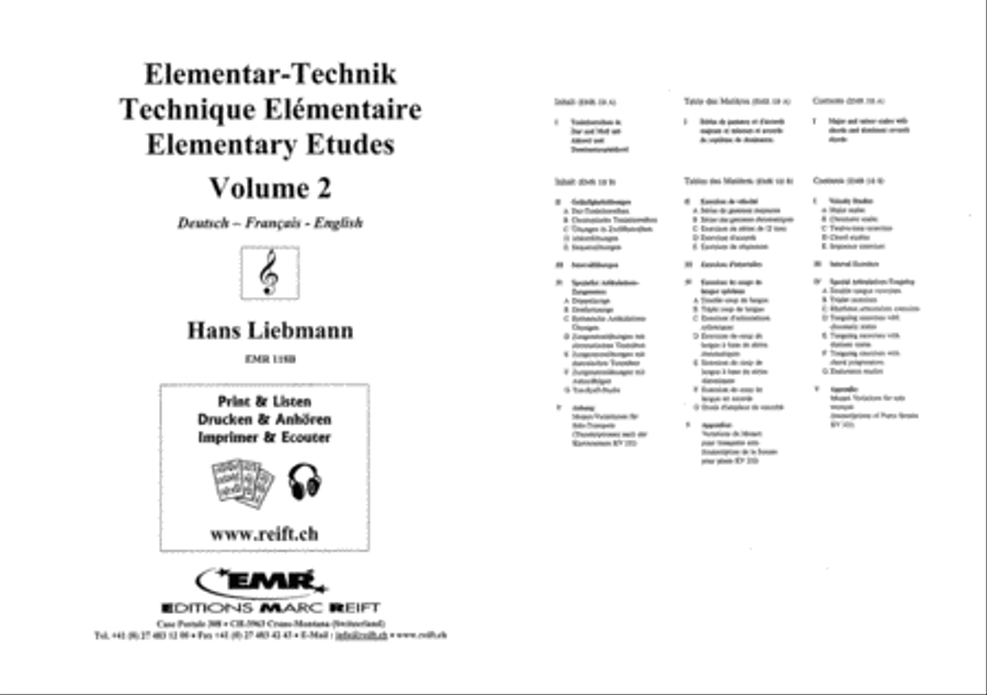 Elementar-Technik / Technique Elementaire / Elementary Etudes Vol. 2