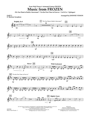 Music from "Frozen" - Pt.5 - Eb Baritone Saxophone