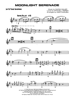 Moonlight Serenade: B-flat Tenor Saxophone