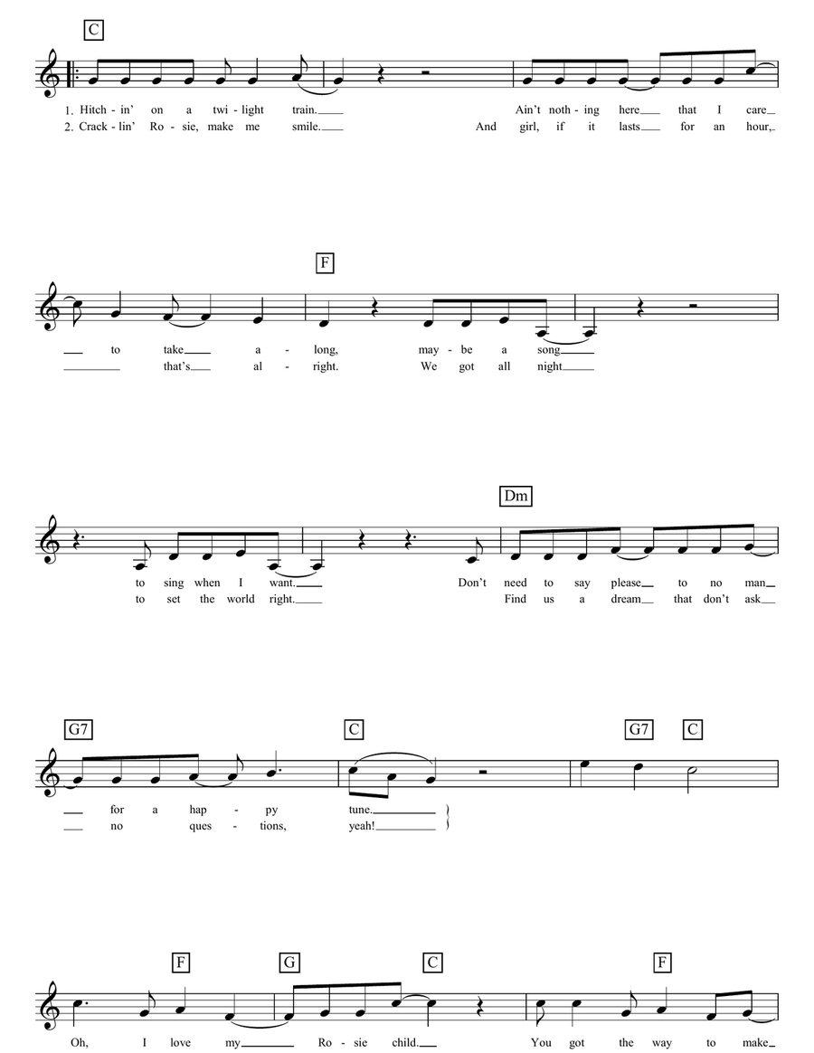 Cracklin' Rosie Cracklin' Rosie Piano scores gallery preview page 2