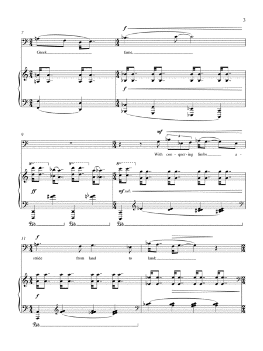 The New Colossus: Setting for Baritone and Piano of the Poem by Emma Lazarus Baritone Voice scores gallery preview page 3