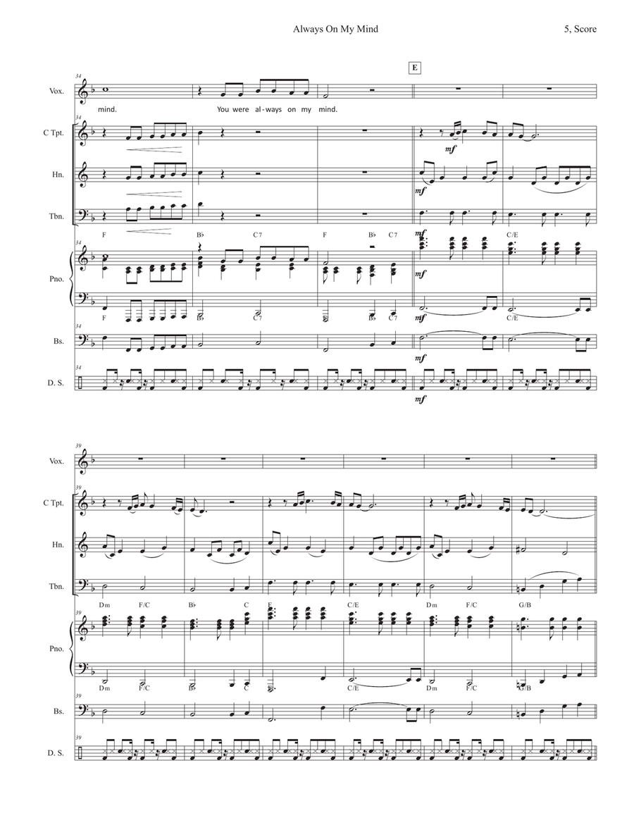 Always On My Mind Always On My Mind Piano, Vocal, Guitar scores gallery preview page 5