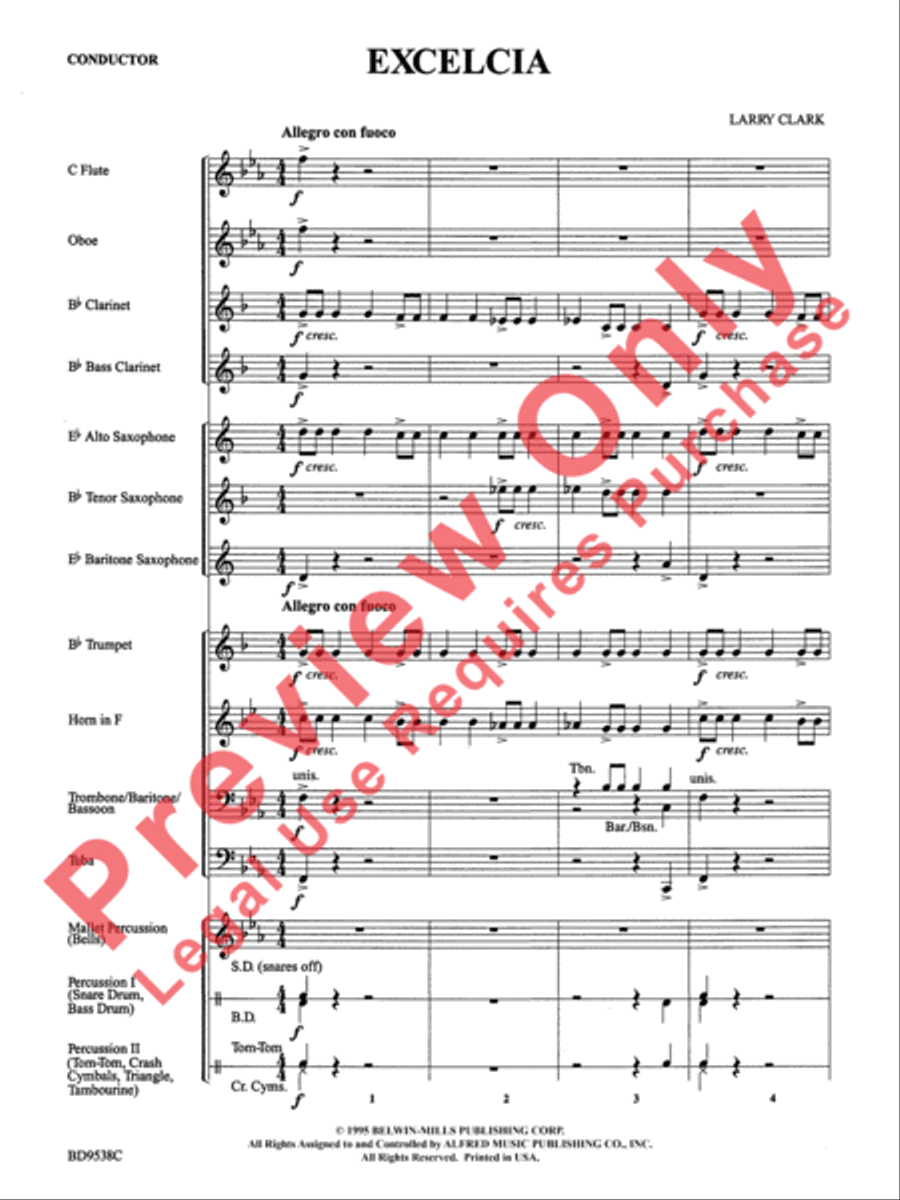 Excelcia Concert Band scores gallery preview page 3