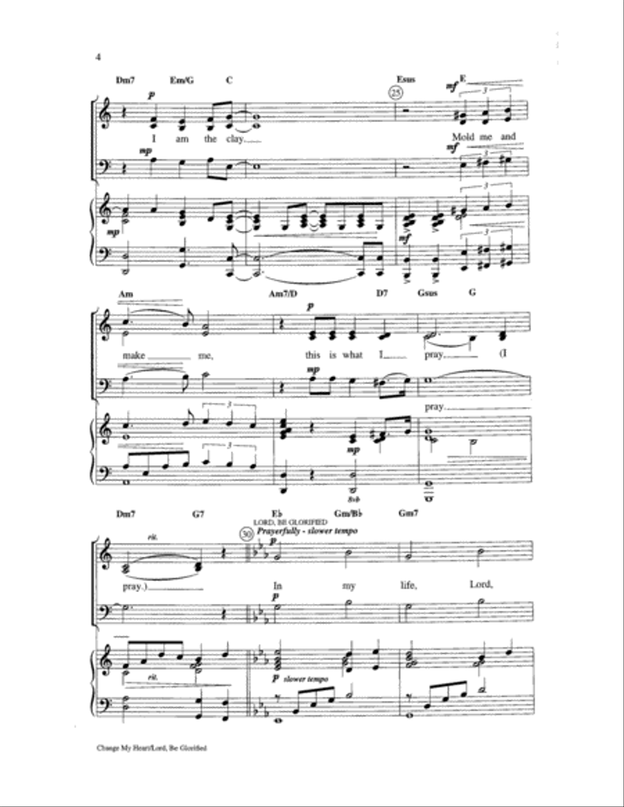 Change My Heart/Lord, Be Glorified 3-Part scores gallery preview page 4