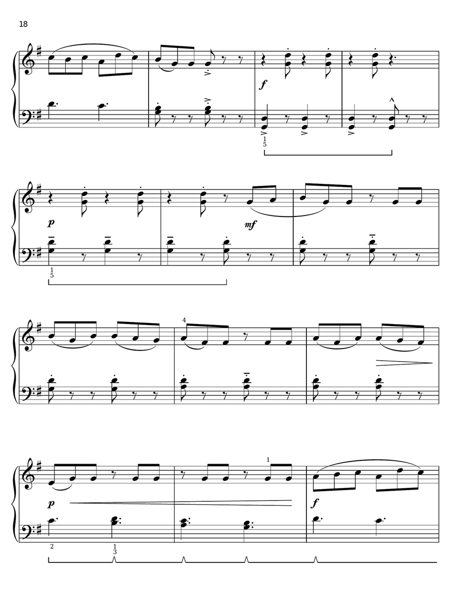 The Irish Washerwoman (arr. Phillip Keveren) Easy Piano scores gallery preview page 2