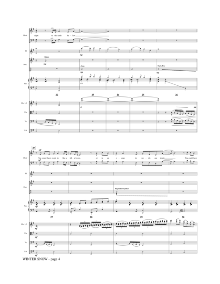 Winter Snow - Full Score Choir scores gallery preview page 4