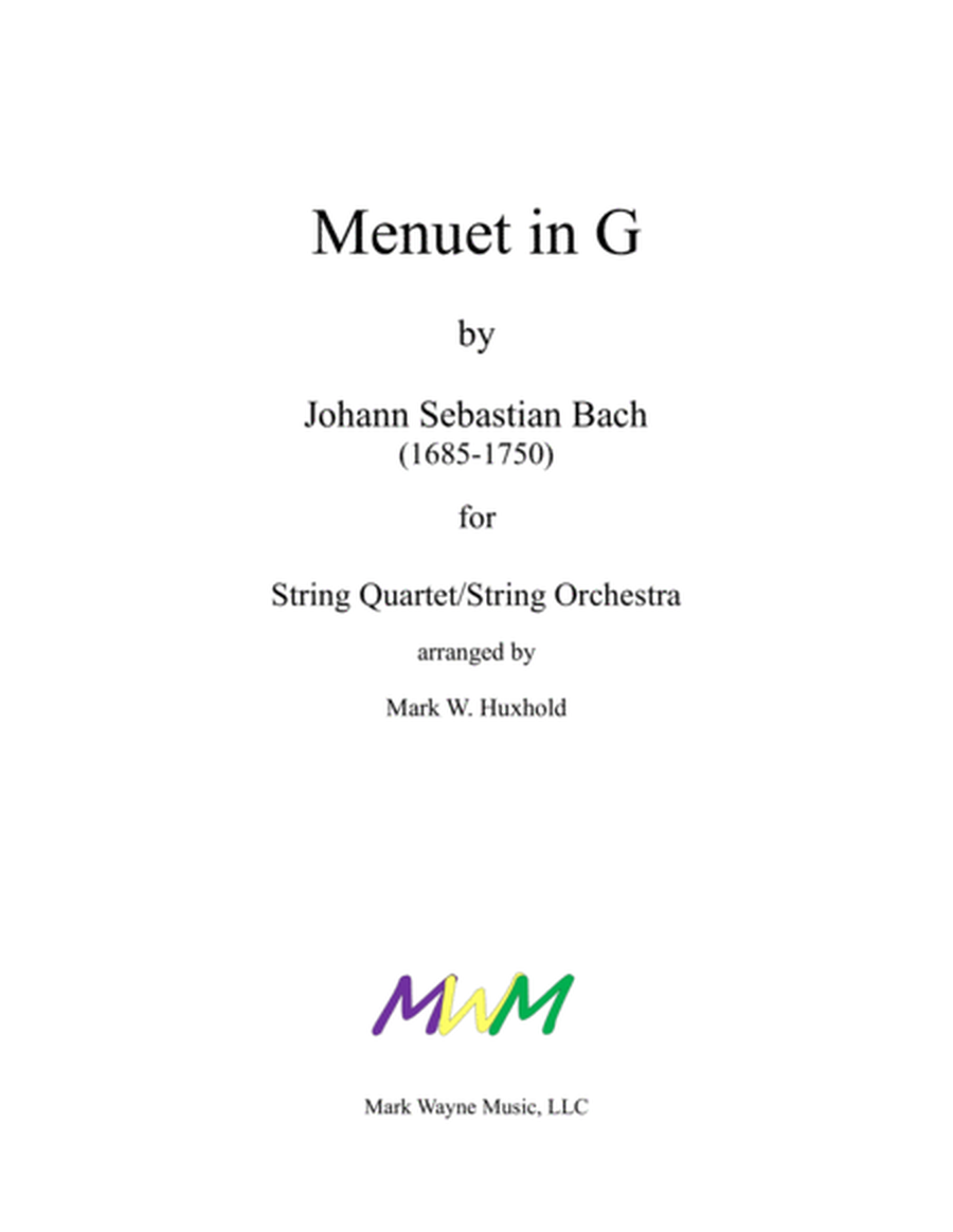 Menuet in G major BWV 114 image number null