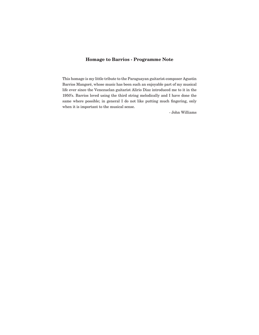 Homage to Barrios Classical Guitar scores gallery preview page 3