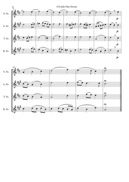 O Little One Sweet (O Jesulein süß) for saxophone quartet image number null