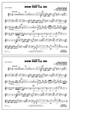 Book cover for How Far I'll Go (from Moana) - 1st Bb Trumpet