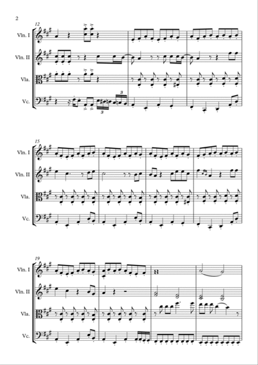 Merry Christmas Everyone Merry Christmas Everyone String Quartet scores gallery preview page 2