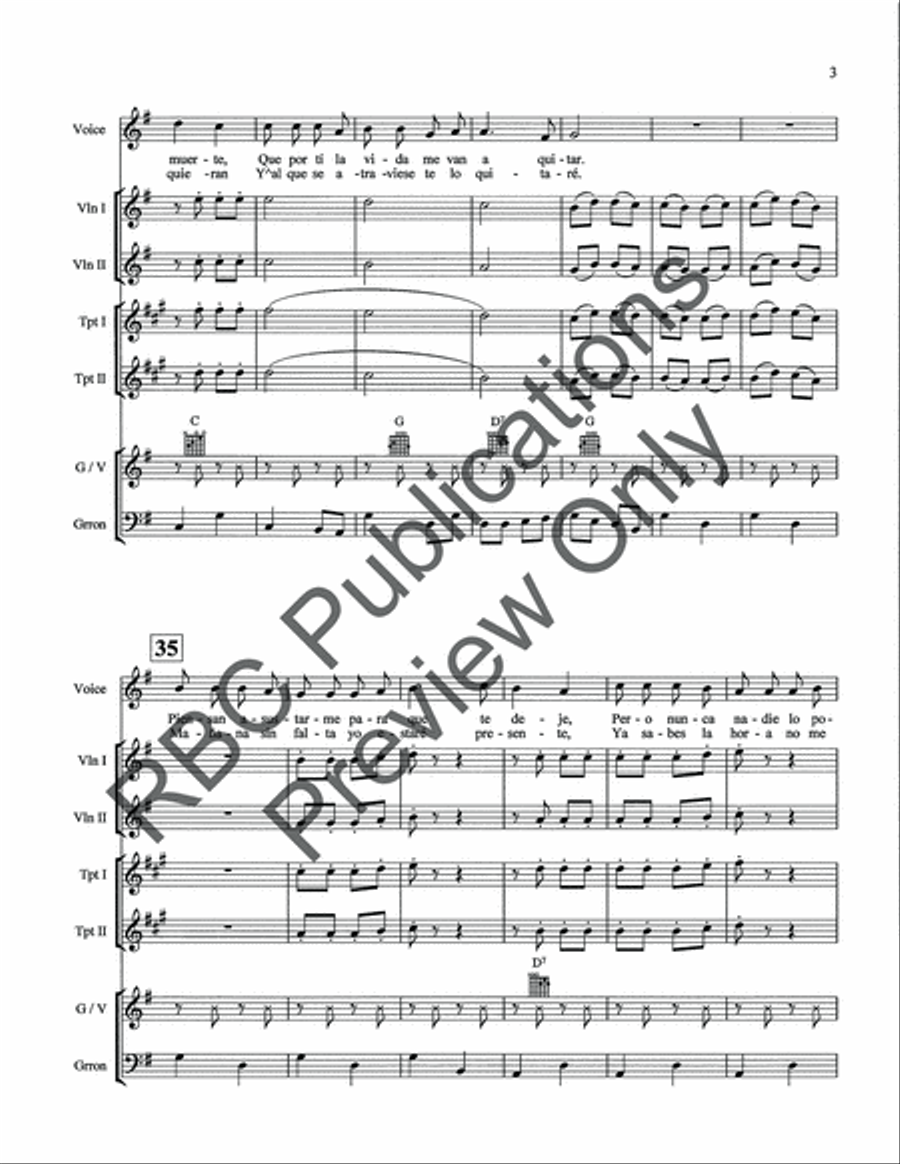 No Me Se Rejar Mariachi (Score) Voice scores gallery preview page 5