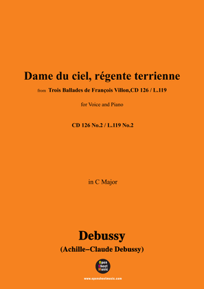 Book cover for Debussy-Dame du ciel,régente terrienne,in C Major,CD 126 No.2;L.119 No.2