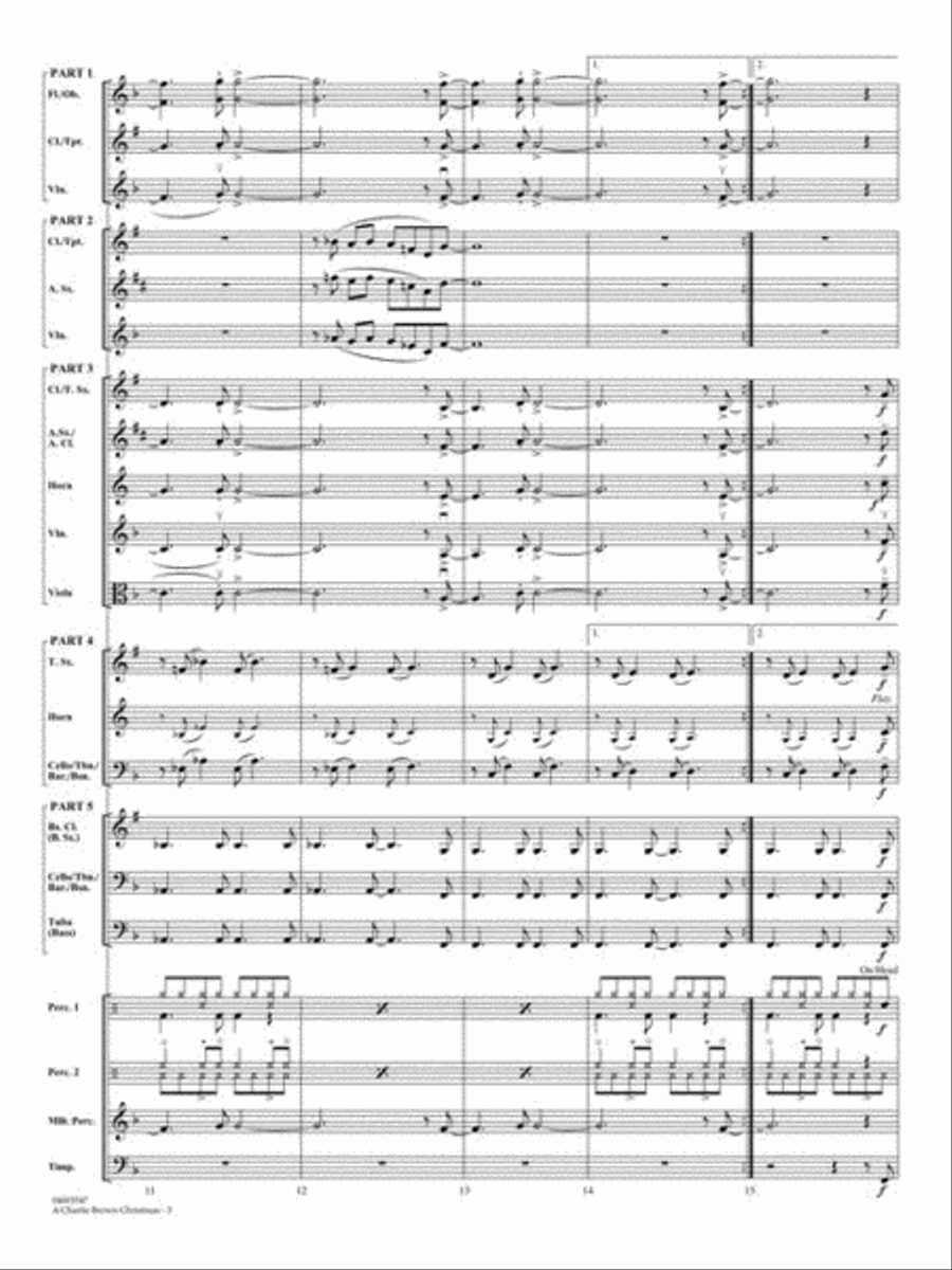 A Charlie Brown Christmas Concert Band scores gallery preview page 5