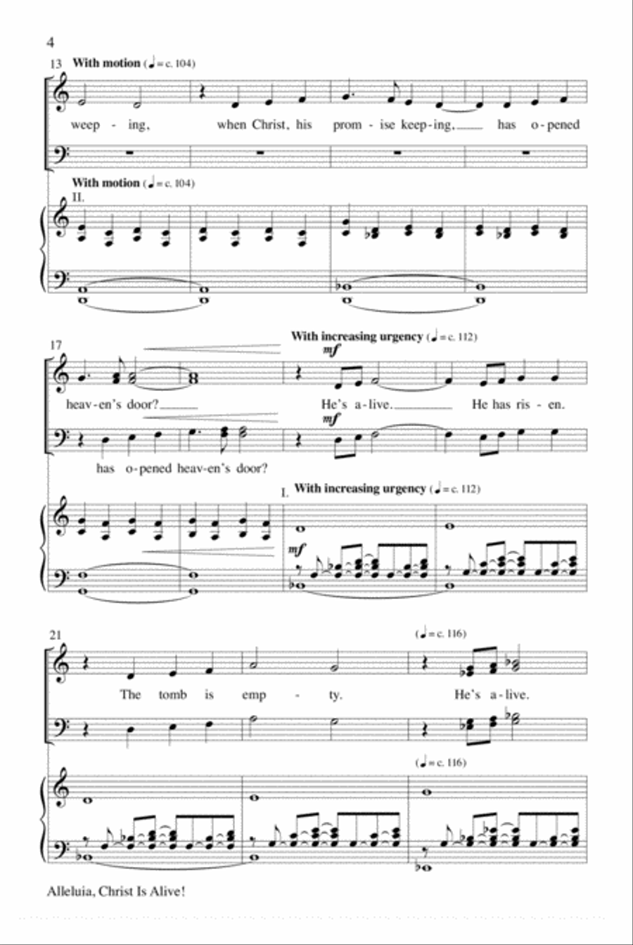 Alleluia, Christ Is Alive! 4-Part scores gallery preview page 3